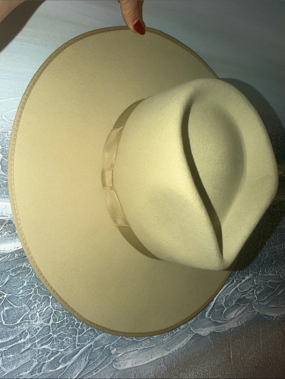 Lack of Color Pistachio Rancher Hat Wide Brim Felt Fedora Sz. M 57 cm Like New - Picture 10 of 11
